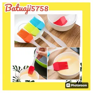 ￼Kuas Mentega Silikon Kuas Oles Minyak Barbeque Anti Panas Kuas Roti Baking Brush Alat Dapur