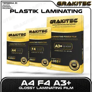 Grakitec Plastik Laminating FIlm A4 | F4 | A3+ Glossy 100 MICRON 100 PCS Grakitec