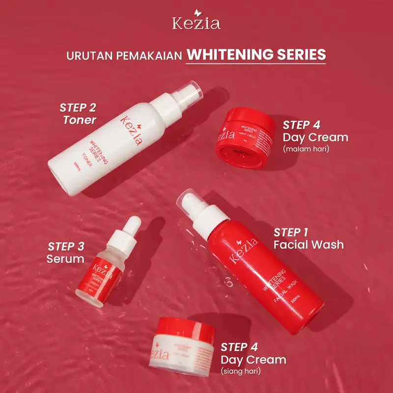 KEZIA Beauty - Day Cream NEW WHITENING SERIES 10 gr - Pelembap Cream Siang Mencerahkan Wajah dan SPF 30++ 4