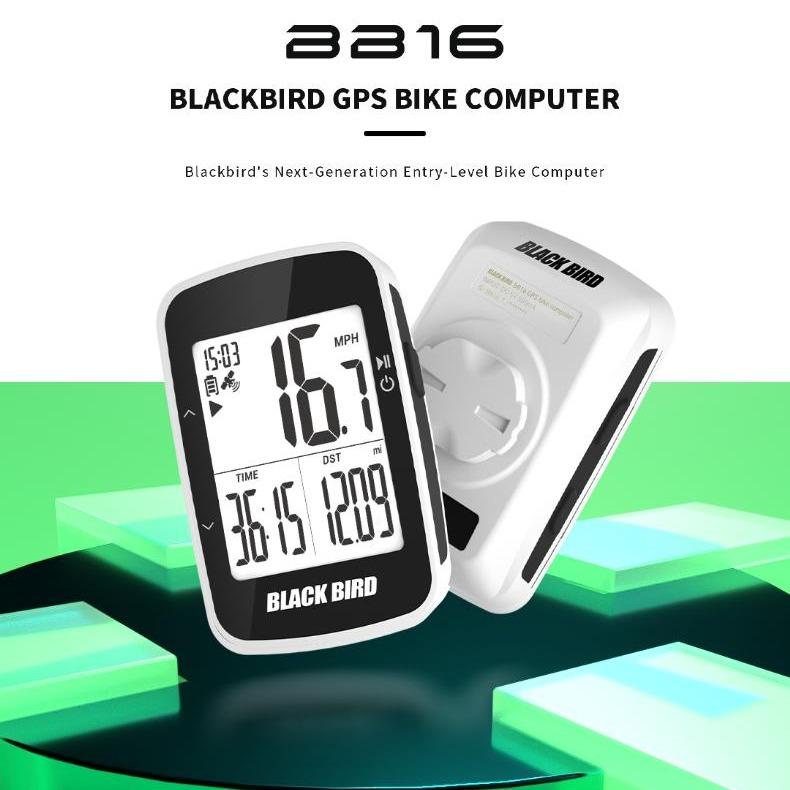Blackbird BB16,  đồng hồ xe đạp Xe đạp chống nước không dây IPX7, GPS, Thích hợp cho xe đạp đường trường và xe đạp Leo Núi, với đồng hồ đo quãng đường đi xe đạp