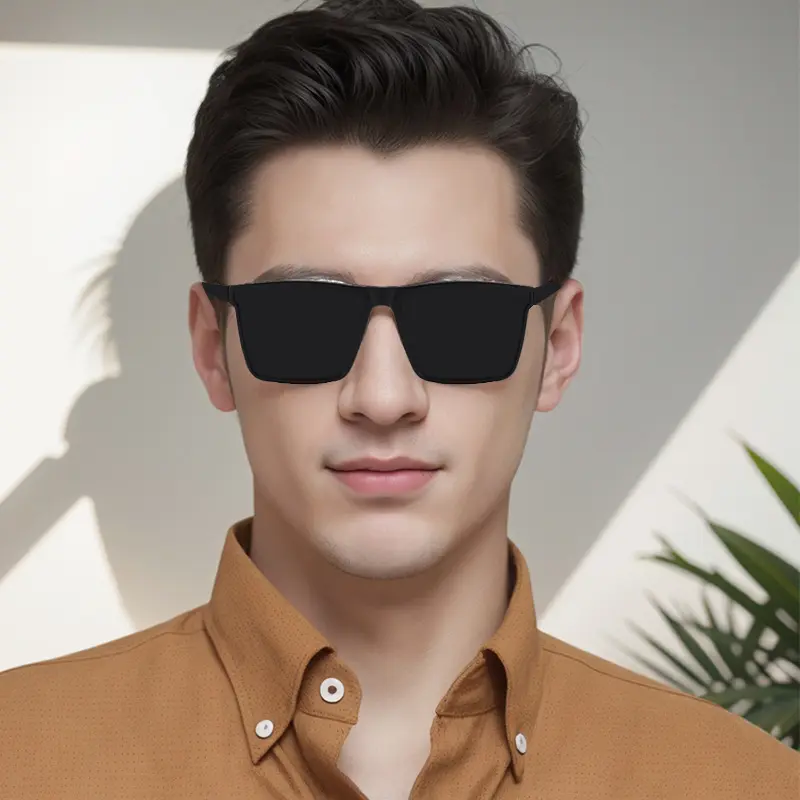 [Hluxury] Kính râm nam nữ H Luxury Eyewear Form chữ nhật V2 cho Nam Nữ - Mắt Kính Râm Nam Nữ Form Dạng Mới 3