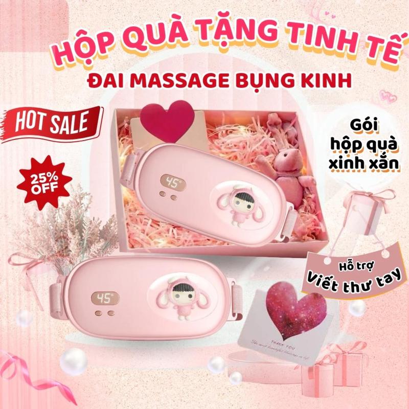 Qùa Tặng Vợ, Bạn Gái 14/2, 8/3, 20/10, NOEL, Sinh Nhật... Đai chườm nóng bụng kinh, Máy massage bụng kinh nóng nhanh, làm ấm tử cung, Túi chườm nóng rung bụng may  massage máy  massage vùng kín