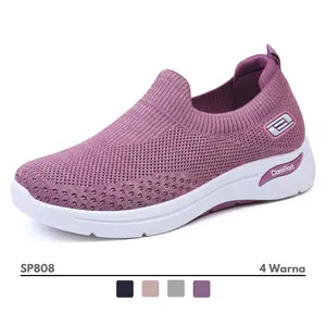Gracely SP808 - Sepatu Sneakers Wanita Import Motif Comfort Bahan Canvas LUCITA Casual Shoes