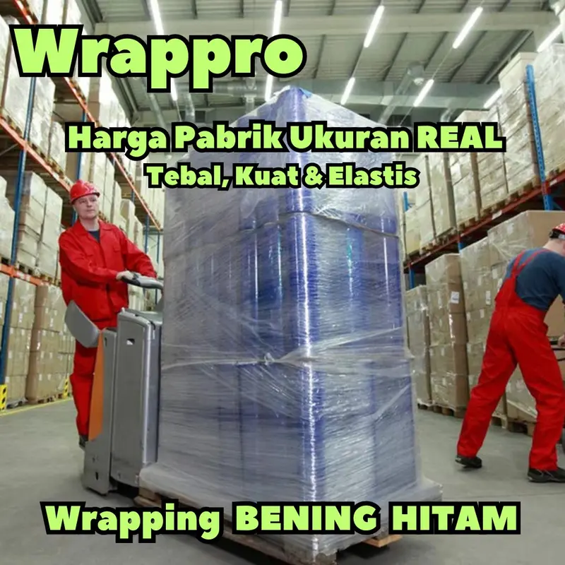 Plastik Wrapping Barang BENING HITAM 30cm x 250m x 17micron / Stretch Film Roll Transparan 3