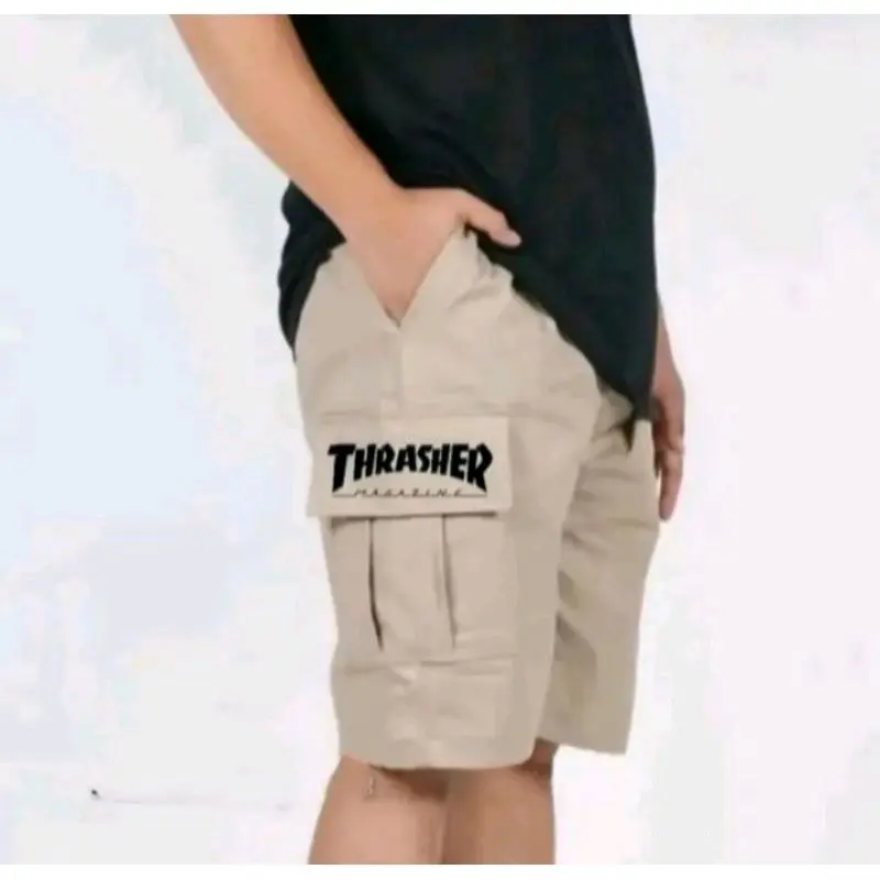 Promo 100 Ribu Dapat 4 Celana Pendek Cargo Casual Pria Shorts Bordir Kantong Tebal Nyaman 2