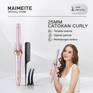 MAIMEITE 25mm Catokan Curly Otomatis Ceramics Curly Catokan Keriting Keramik Otomatis Libra Hair Curly Styler