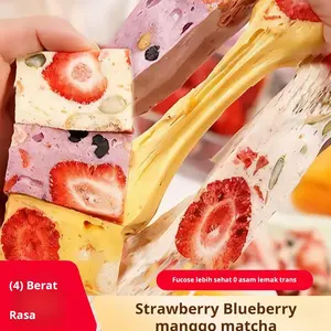 Snowflake Candy Susu Kambing Stroberi & Blueberry, Kemasan Mini Individu, Official Store