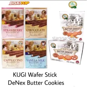 Kugi Wafer Stik Dnex butter cookies Cinnamon 100gr veritop egg roll lemon