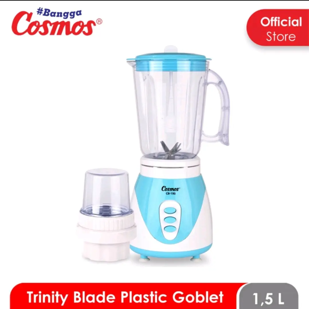 cosmos cb190 blender 1,5L 2in1 380w plastik blue +dry mill