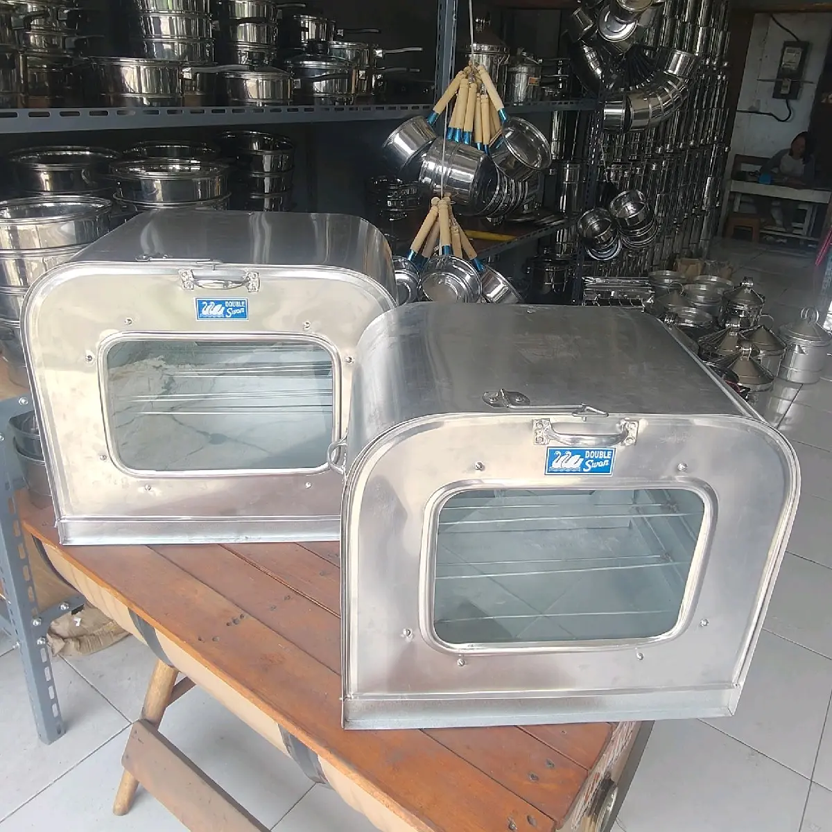 Oven swan besar dan kecil, bahan full aluminium