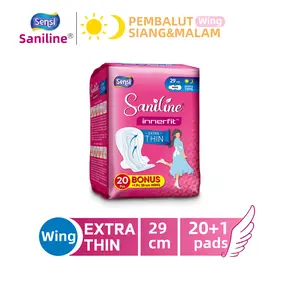 Sensi-Saniline [Extra Thin] Pembalut & Pantyliner – Super Tipis Tapi Nyerap, Anti Bocor & Tetap Kering – Nyaman Dipakai Siang/Malam – Free Ongkir