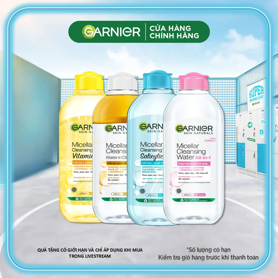 Nước tẩy trang làm sạch dịu nhẹ cho mọi loại da - Garnier Micellar Cleansing Water 400ml