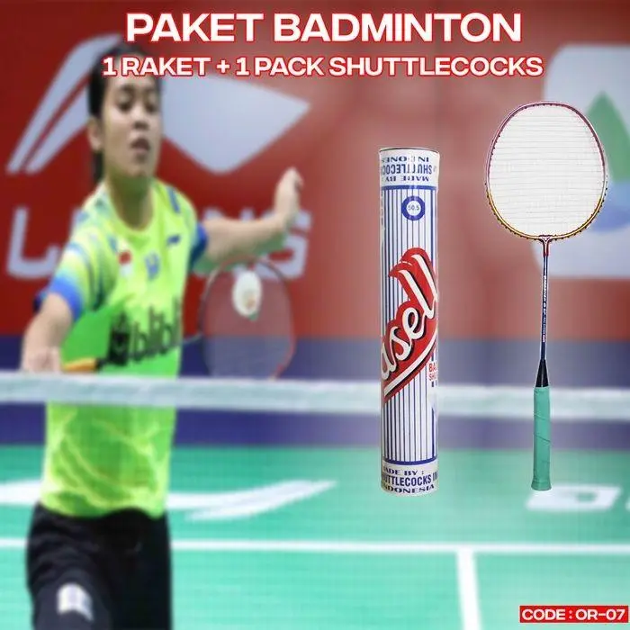 Paket Badminton Olahraga Bulutangkis Raket dan Shuttlecock