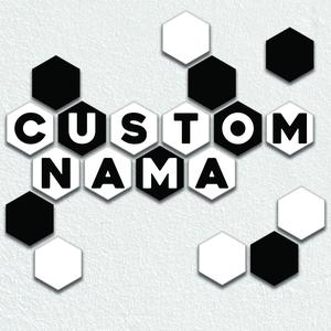 Hiasan Dinding Custom Nama Bentuk Hexagon Segienam Minimalis Aesthetic Walldecor Dekorasi Kamar