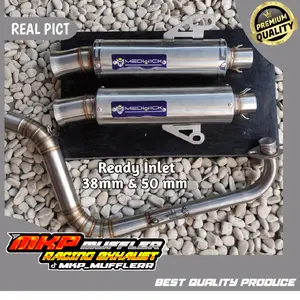 Knalpot Medwick Samlong All Matic Inlet38-50mm panjang 25cm sarangan full, setengah dan bor