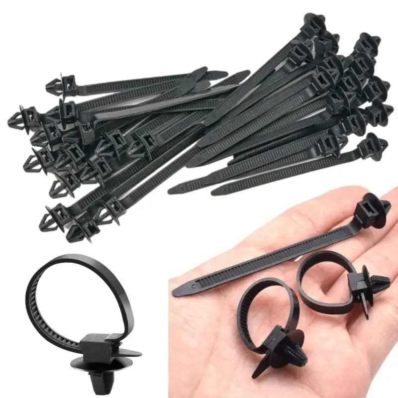 Clip Baut Rivet Plastik Cable Ties Mobil Car Fixed Fasteners Clip Zip Strap Nylon 92 x 5mm Klip Tali Pengikat kabel Body Kendaraan Mobil Motor