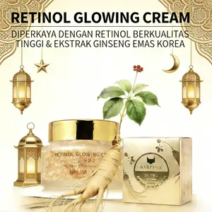 Krim Wajah Retinol & Ginseng Emas – Krim Pencerah & Anti-Aging, Melembapkan, Menghaluskan, dan Mengencangkan Kulit – BPOM NA18250113616