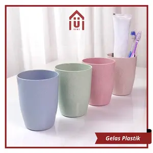 UNISO - GELAS PLASTIK KUAT ELASTIS WARNA PASTEL ESTETIK