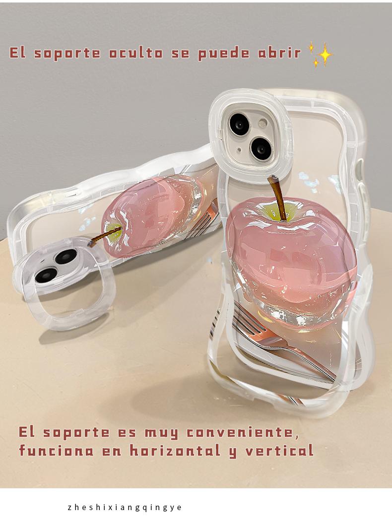 Case HP khusus untuk iPhone/OPPO/VIVO/Xiaomi/Redmi/Samsung/Infinix/Realme,Casing HP Gaya Manis & Cool Tema Apel Kristal Dengan Penyangga Ganda,|Stylish untuk Wanita Case HP khusus untuk iPhone/OPPO/VIVO/Xiaomi/Redmi/Samsung/Infinix/Realme,Casing HP Gaya Manis & Cool Tema Apel Kristal Dengan Penyangga Ganda,|Stylish untuk Wanita