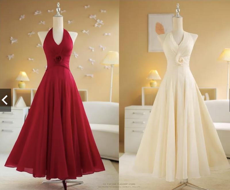 SÒ VINTAGE - MALINA đầm xổ yếm quấn hoa dáng xòe