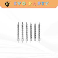 Gambar Evo Lilin Ulang Tahun Ulir Silver 6 Pcs - Metallic Party Candles (LHB-509) dari EVO Official Store Kota Administrasi Jakarta Utara 4 Tokopedia