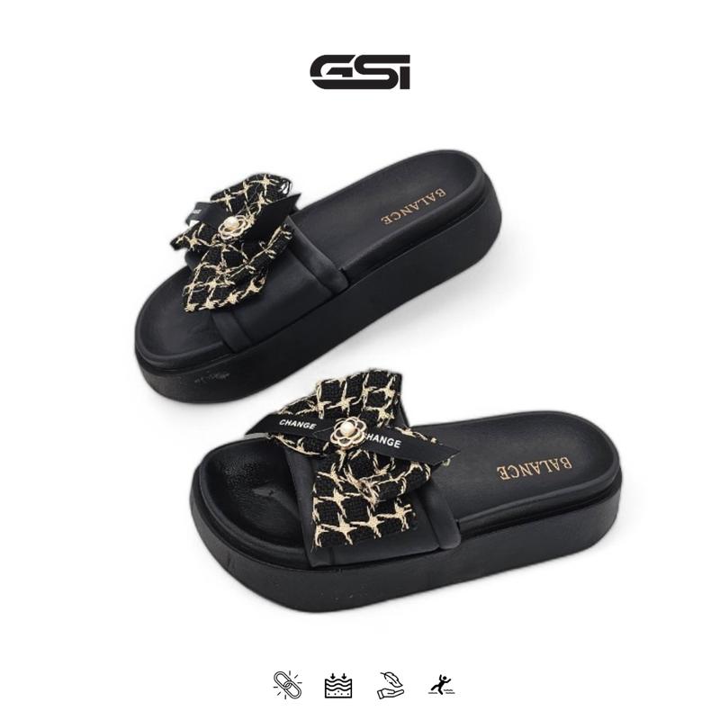 【GSI Shoes】Sandal Wanita Sandal Wedges Platform Tebal Bahan Karet Jelly Empuk Elastis dan Ringan 1