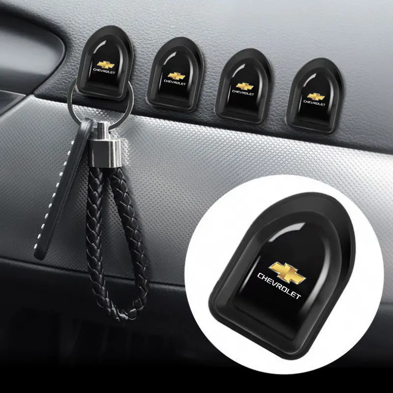 1PCS/4PCS Car ABS Mini Hook Suitable for Chevrolet Aveo Cruze Malibu Captiva Optra TRAX Lacetti USB Data Cable Hook Key Mask Multi-function Flexible Storage Hook Sticker