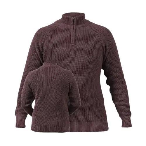 Sweater Rajut Pria Half Zip Turtleneck Cowok Tebal Terbaru - Forzie Knitwear Rajut Kerah 2