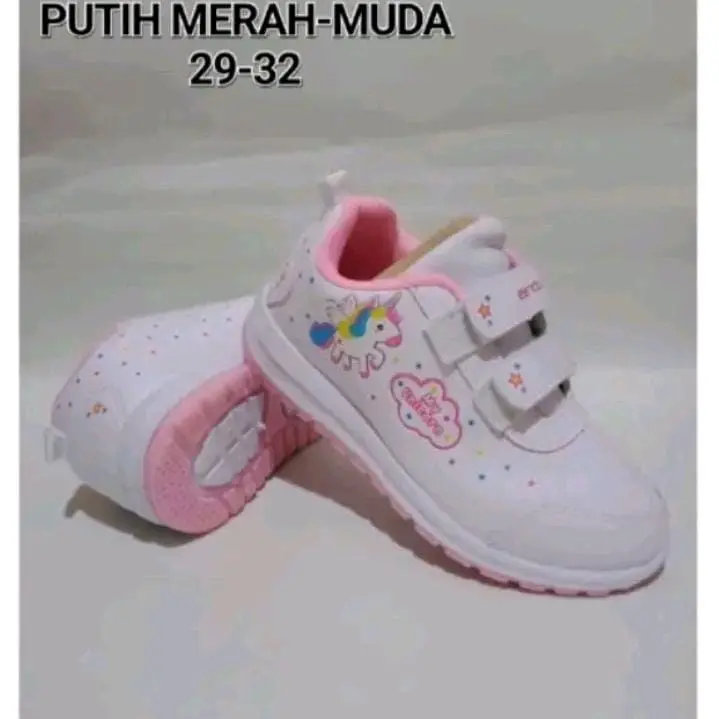 sepatu Ando anak cewek CUTE RABBIT hitam merah muda 8