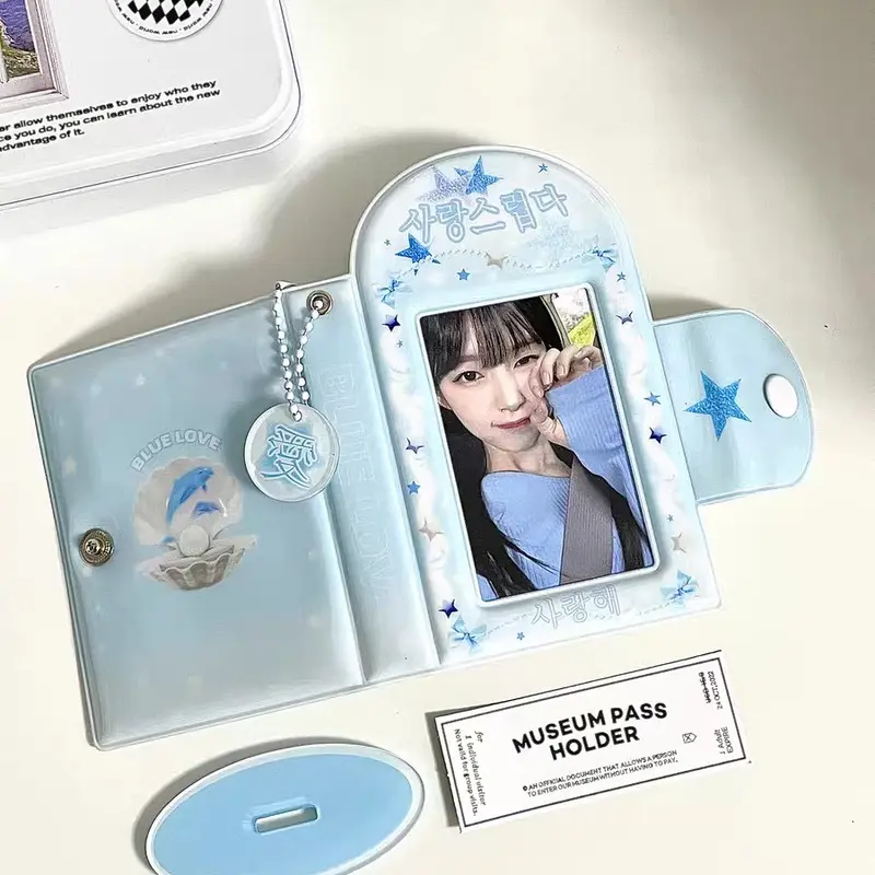 COLLECT BOOK 1P FLYING BEAR DOLPHIN BLUE WHITE PHOTOCARD HOLDER BOOK 2