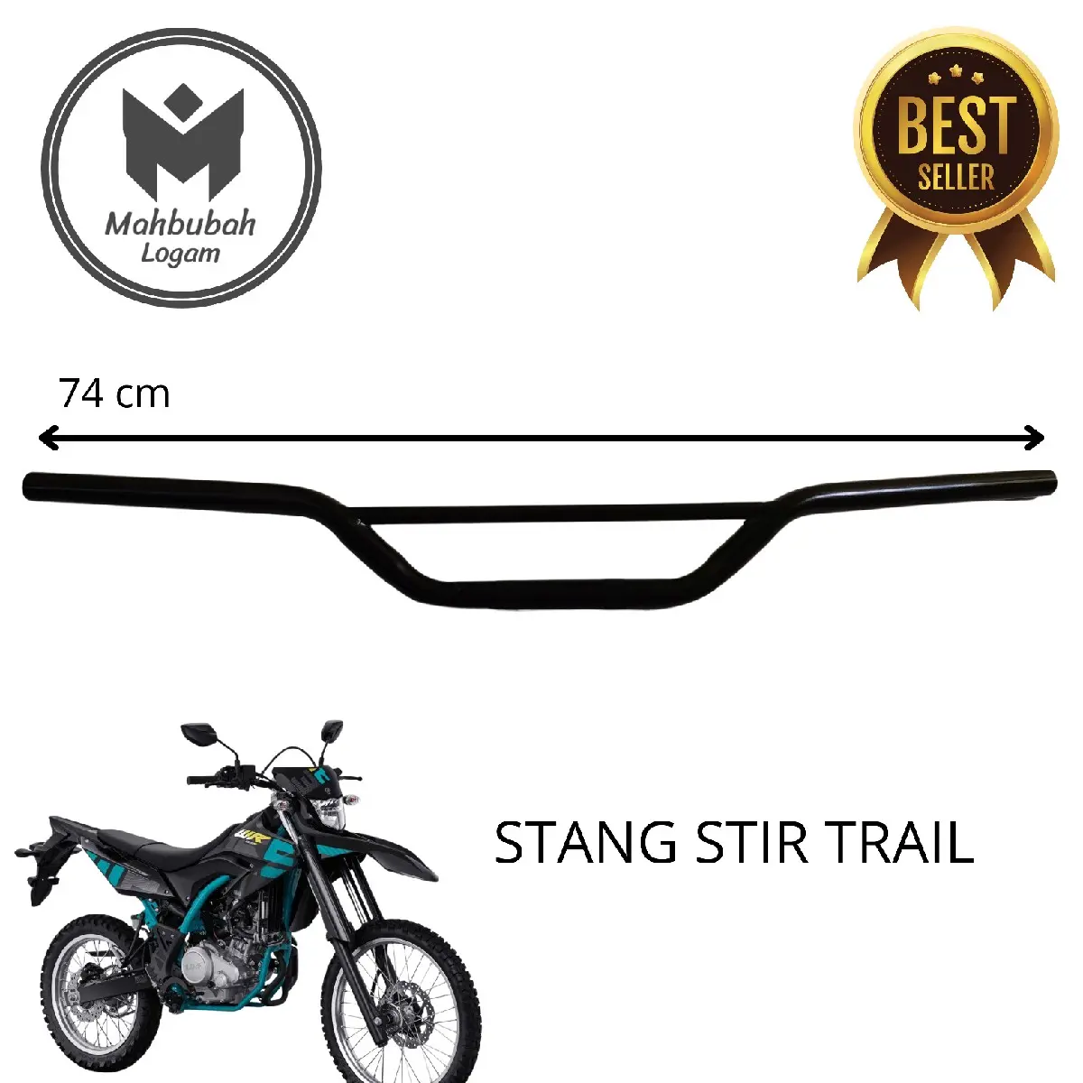 Stang Stir Trail Hitam Honda CRF 150 L Supermoto,UNIVERSAL,Klx, -Cb Vixion R15 Cbr-Stang Trail Motorcycle