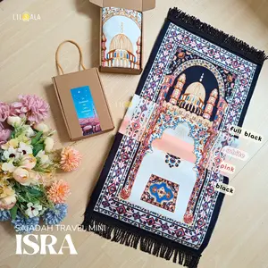 Sajadah Turki Kepala Mini Travel Isra Suede  Masjid Rumbai Tambang Lembut Souvenir Oleh-Oleh Haji/Umroh