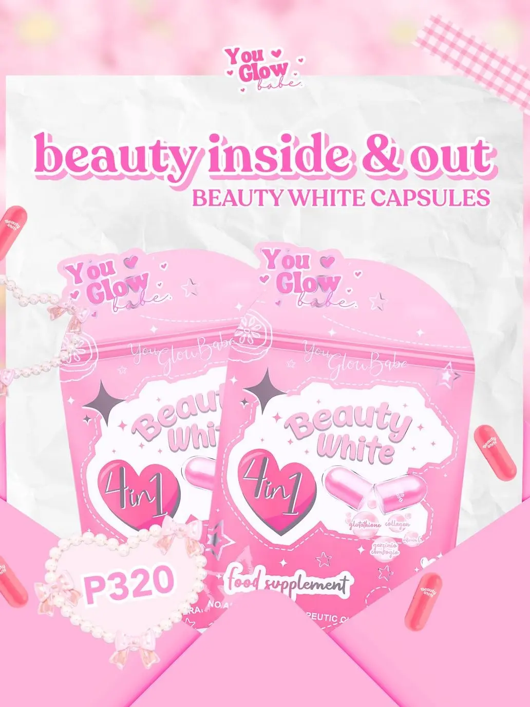 beau white glutathione Oxi Skin Whitening Soap - Organic Extract, Alcohol Free, White | Instant Glow, Moisturized, Radiant, Smoother, Firmer Skin, Fights Aging, Reduces Age Spots You Glow Babe BEAUTY WHITE
