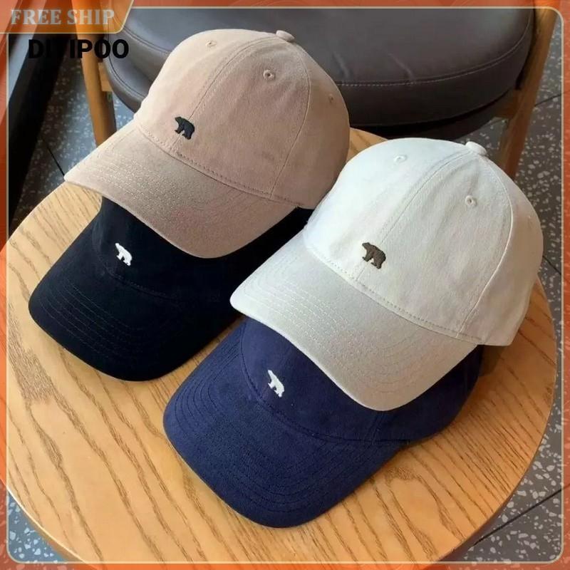 𝗙𝗿𝗲𝗲 𝗦𝗵𝗶𝗽 Mũ Lưỡi Trai Ulzzang Thêu Gấu Bắc Cực Dễ Phối Đồ, Thách Thức Mọi Phong Cách