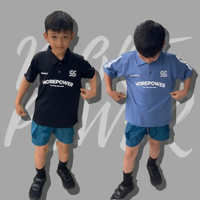 Kaos Anak Wangki Polo Baju Anak Laki Laki Perempuan Bahan Cotton Combed 24s Halus Stylish Elegan Usia 1-12 Tahun 6