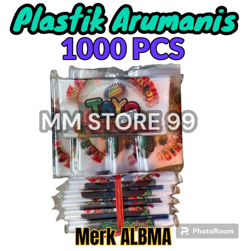 1000 PCS PLASTIK ARUM MANIS MURAH MERK ALBMA White 0