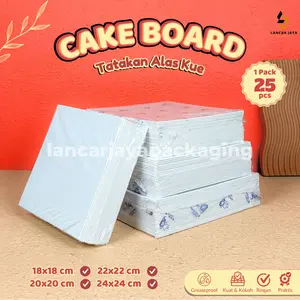 Cakeboard White Laminasi Tatakan Alas Kue Tart Pudding Premium Food Grade 18 20 22 24 cm