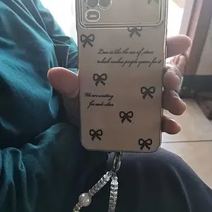 Cocok untuk casing ponsel OPPO A54 4G Case ponsel anti jatuh dengan tali pita yang indah XWDDDSC081