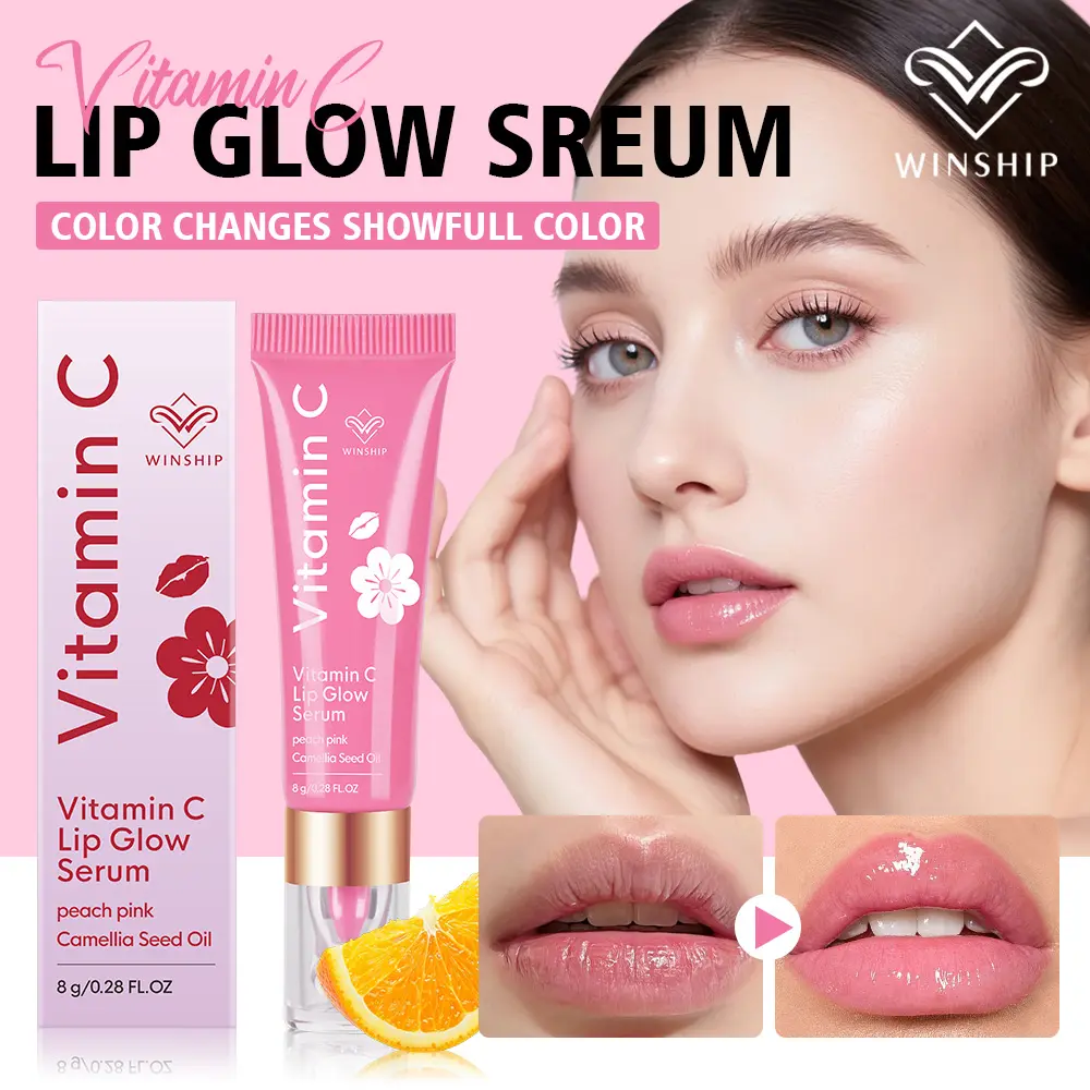 BUY 1 TAKE 1 WINSHIP Vitamin C Lip Glow Serum Set  Color-Changing Peach  Pink Glow with Camellia Seed Oil - TikTok Shop Philippines