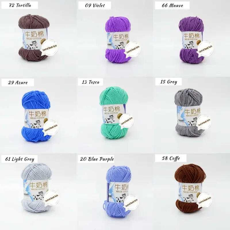 (pcs) BENANG RAJUT MILK KATUN / BENANG RAJUT MILK COTTON  / BENANG RAJUT /CROCHET YARN 6