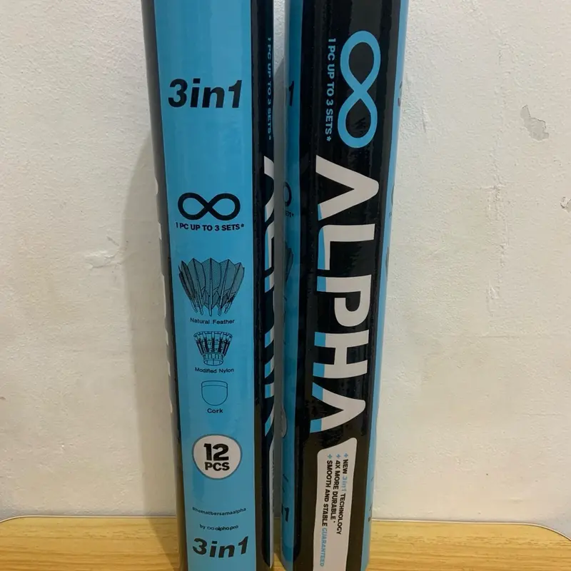 Shuttlecock Badminton Alpha Black Pro 3in1 Original Bulutangkis shuttlecock 3 1 kok murah 8