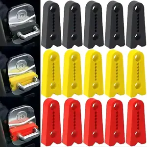 4pcs pelindung kunci pintu mobil bantalan peredam benturan pintu mobil silikon untuk smua mobil