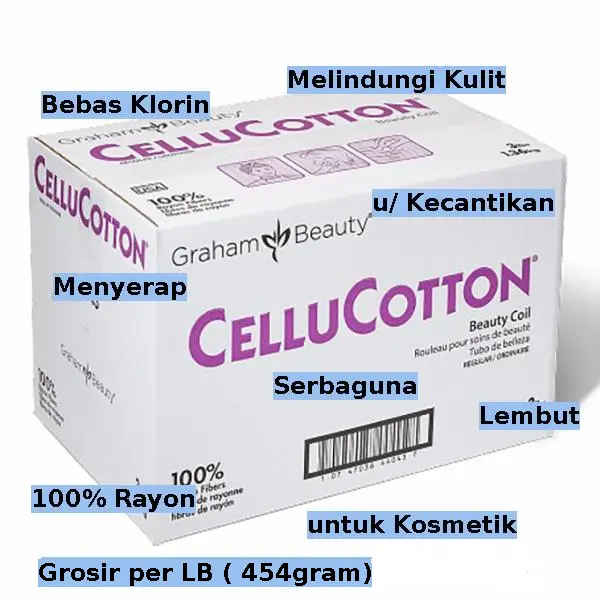 Kapas Kecantikan Serbaguna 100% Rayon Import USA Graham Beauty harga per LB Bebas Klorin Penyerapan Bagus Untuk Kecantikan Kosmetik Melindungi Kulit Mata Dan Pakaian Bisa Untuk Salon Kecantikan