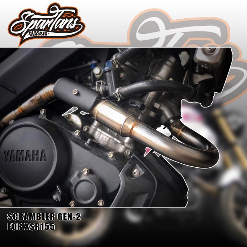 Knalpot Scrambler PNP XSR155 Original Spartans Muffler 3