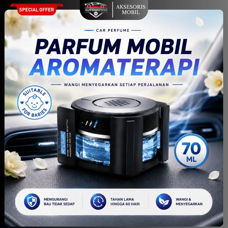 Parfum Pajangan Dashboard Mobil Aromatherapy Aroma Segar 70ml Stylish & Fungsional Menghilangkan Bau Tak Sedap Ideal untuk Kabin Mobil
