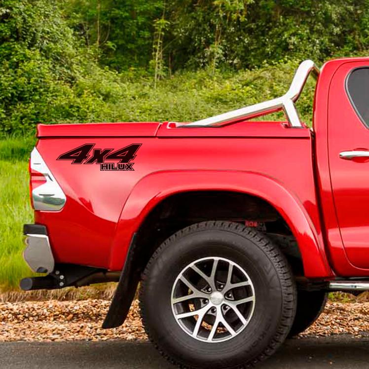 Product Introduction of 2Pcs/Set Car Stickers Pickup Rear Tailgate Side Decal For Toyota Hilux Vigo Revo Off Road 4x4 Graphic Vinyl Letter Cover Auto Accessories 6