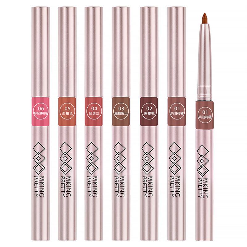 Product Introduction of Bút Kẻ Viền Môi Xoay, MKING PRETTY, Không Thấm Nước, Lâu Trôi, Lớp Hoàn Thiện Lì, Dành Cho Nữ, Bút Chì Kẻ Viền Móc, Trang Điểm 9