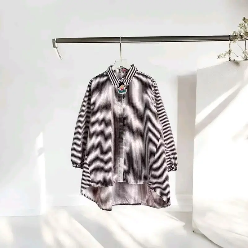 KARRA Kameja Salur Oversize Bestseller Atasan Wanita Casual 6