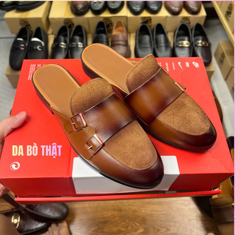  Sục Nam MONTRAPK bắn tỉa patina sang trọng - SAM STORE giày hở gót & guốc DéP Shoes sục nam 20 giày  sục 
