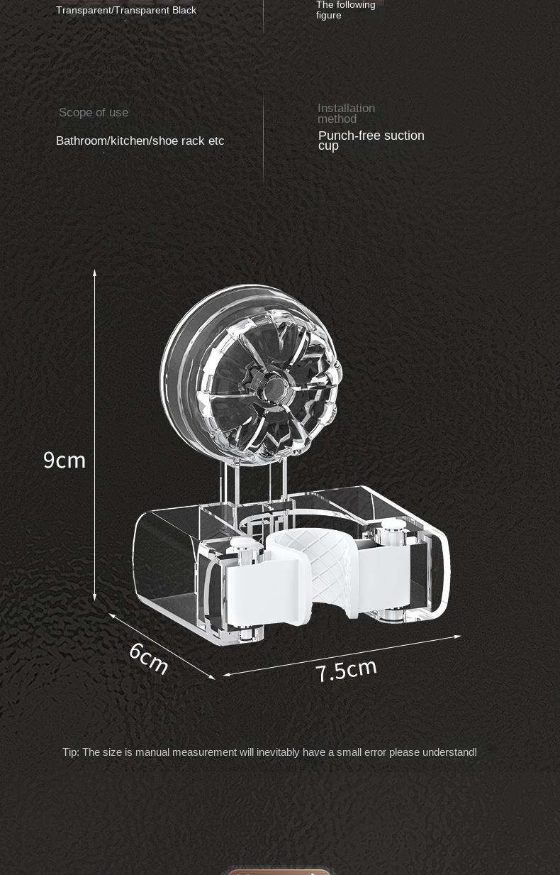 Product Introduction of Suction Cup Mop Holder Hook Two Clips No Drilling Household Bathroom Simple Storage Clip Movable Mop Holder 16
